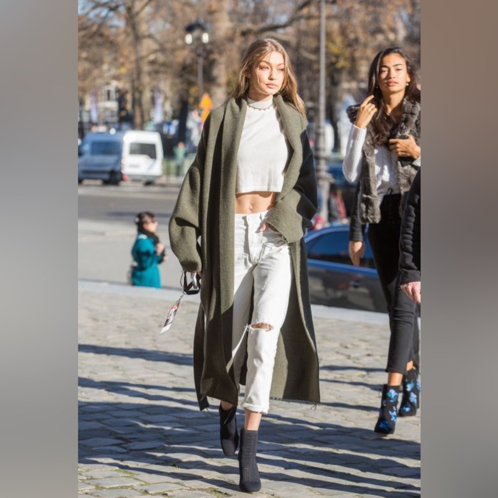 Olive green Nili Lotan Laight inspired cardigan